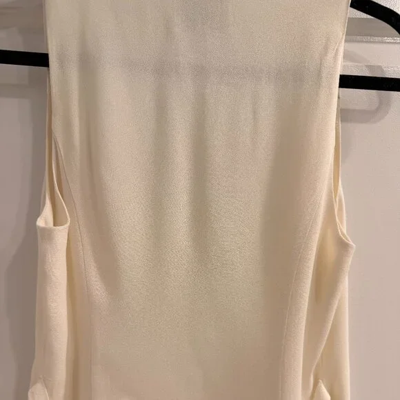 Reformation Skylar Button Front Vest Top - Cream, Size 2 - Picture 9 of 12